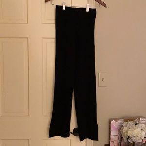 Zara split knit pants, straight leg